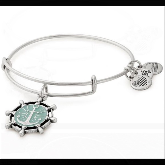 Alex and Ani Color Infusion Anchor Charm Bangle - Picture 1 of 4